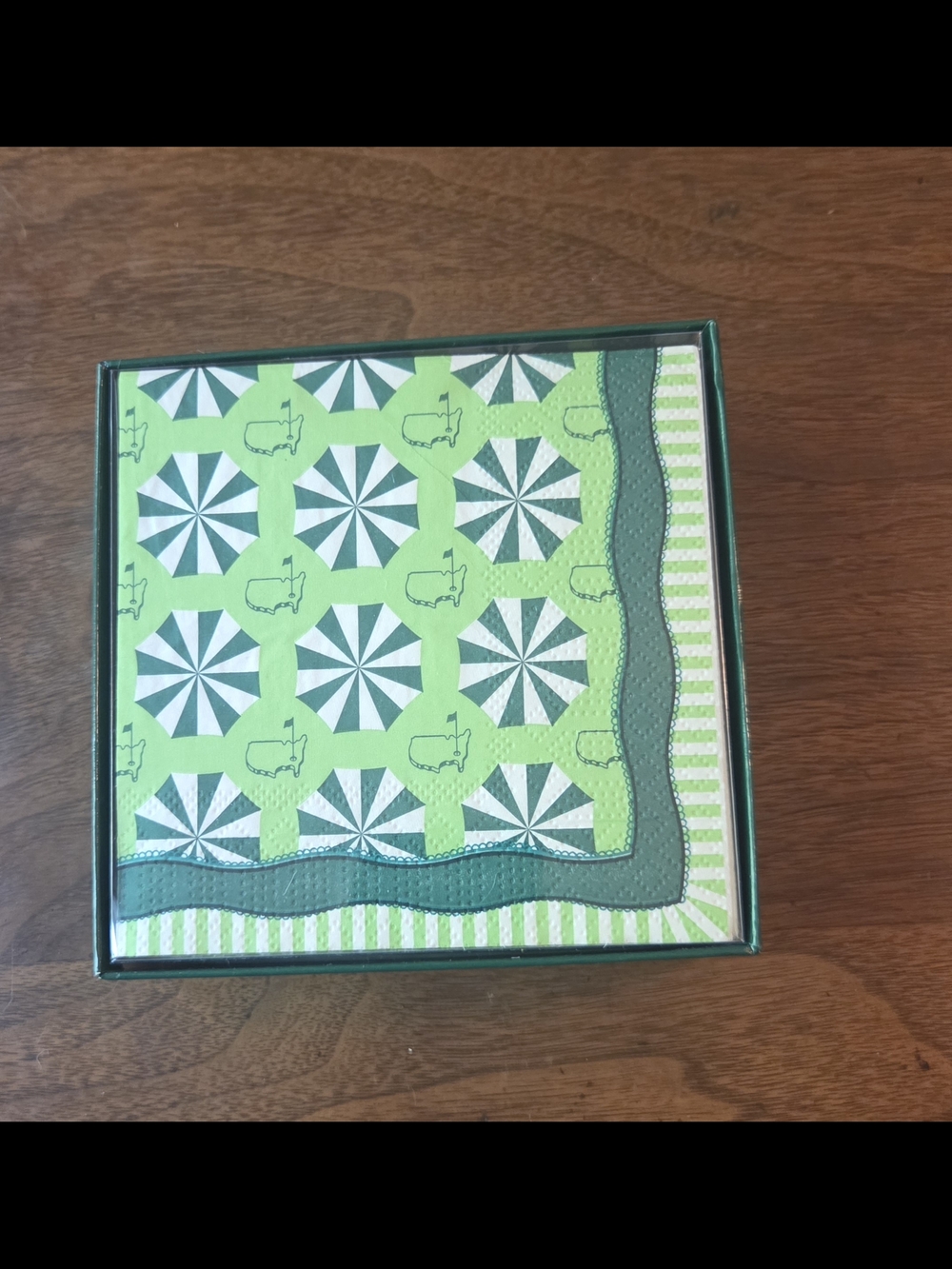 Masters 2026 Augusta National Green Umbrella Cocktail Napkins 40.